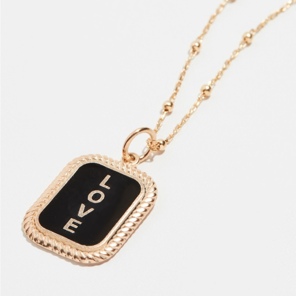 Maison Iren Love Tag Gold Necklace